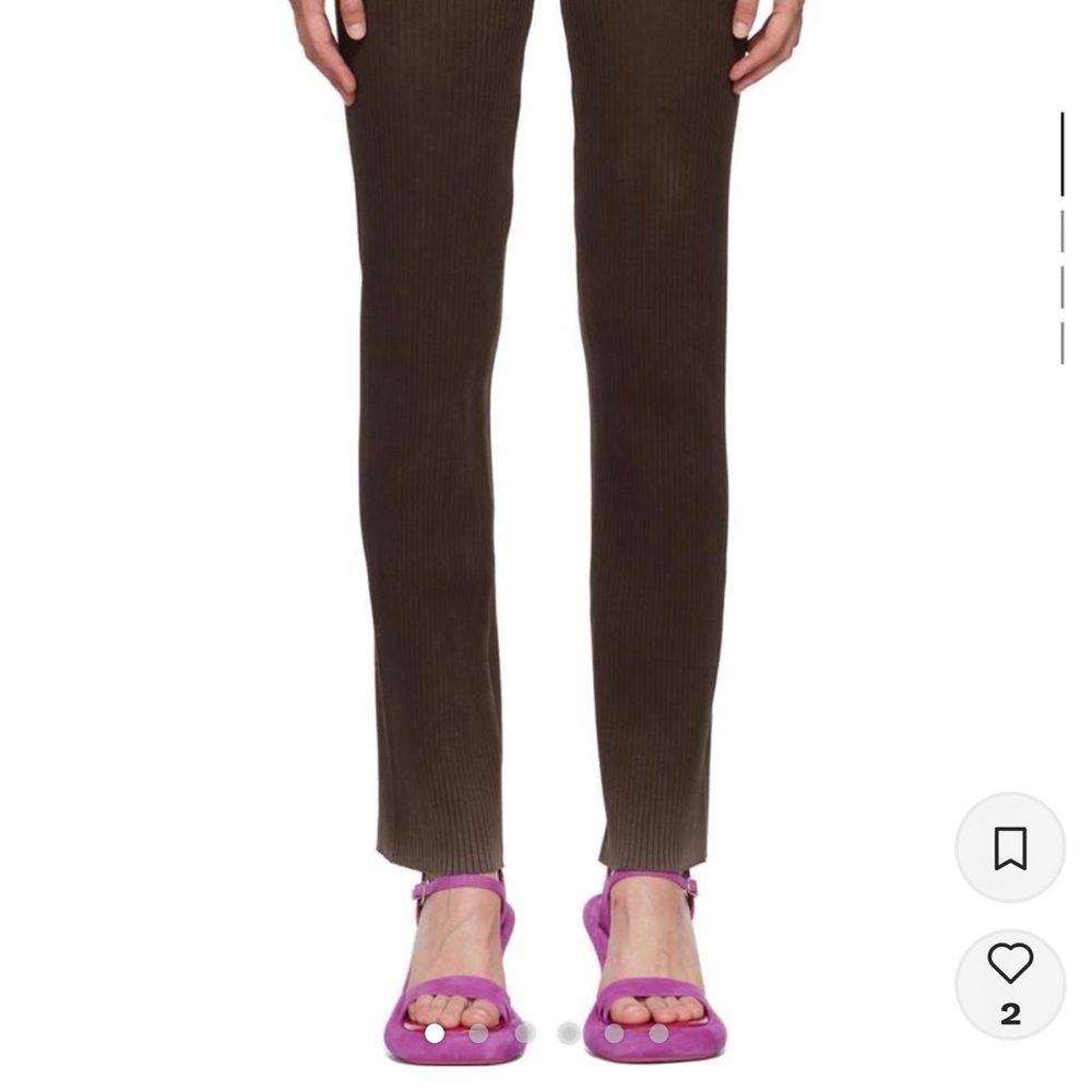 Women's Brown Ribbed Pants